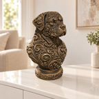 Rottweiler-Büste Ornament - Bronze handbemalt Wohnzimmer