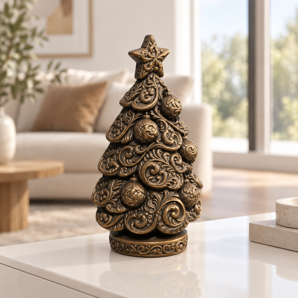 Weihnachtsbaum Ornament - Bronze handbemalt Wohnzimmer