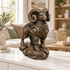Widder Ornament - Bronze handbemalt Wohnzimmer