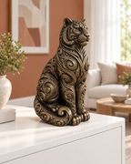 Tiger Ornament - Bronze handbemalt Wohnzimmer