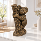 Koala am Baumstamm Ornament - Bronze handbemalt Wohnzimmer