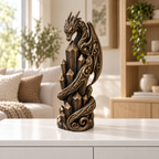 Kristalldrache Ornament - Bronze handbemalt Wohnzimmer