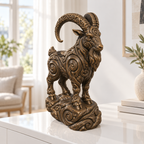 Ziegenbock Ornament - Bronze handbemalt Wohnzimmer