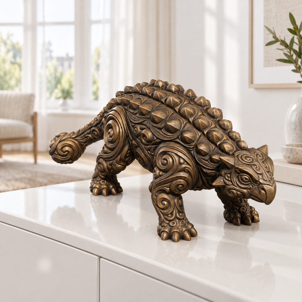 Ankylosaurus Ornament - Bronze handbemalt Wohnzimmer