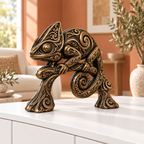 Chamäleon Ornament - Bronze handbemalt Wohnzimmer
