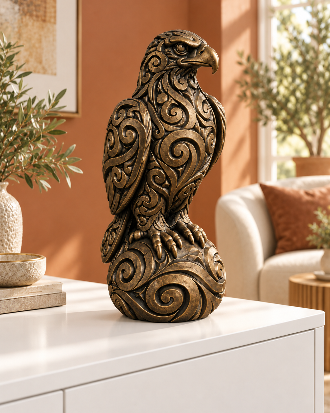 Adler Ornament - Bronze handbemalt Wohnzimmer
