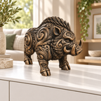 Keiler Ornament - Bronze handbemalt Wohnzimmer