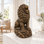 Brüllender Löwe Ornament - Bronze handbemalt Wohnzimmer