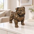 Staffordshire-Bullterrier Ornament - Bronze handbemalt Wohnzimmer