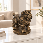 Bordeauxdogge Ornament - Bronze handbemalt Wohnzimmer