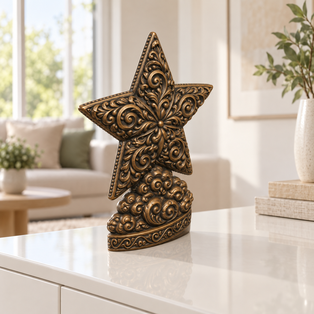 Stern von Bethlehem Ornament - Bronze handbemalt Wohnzimmer