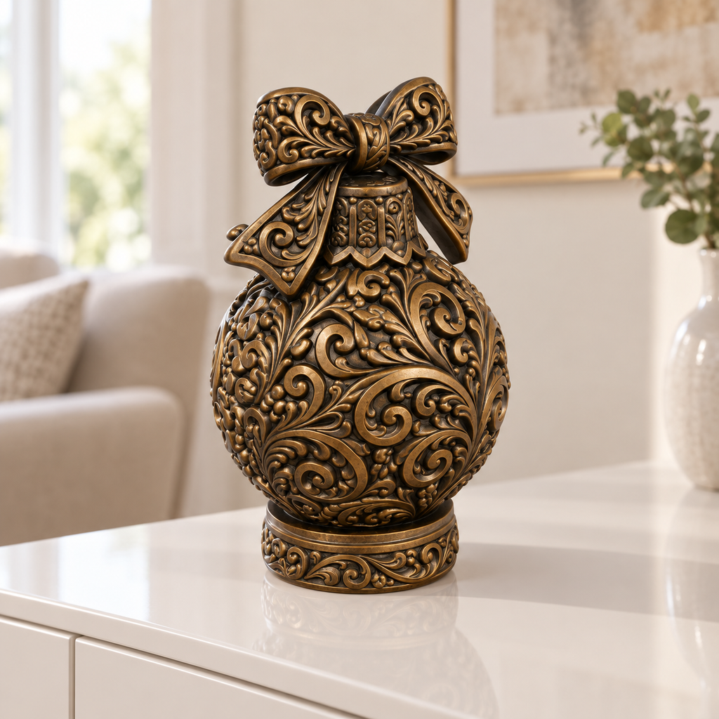 Christbaumkugel Ornament - Bronze handbemalt Wohnzimmer