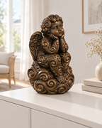 Puttenengel Ornament - Bronze handbemalt Wohnzimmer