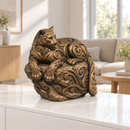 Puma auf Felsvorsprung Ornament - Bronze handbemalt Wohnzimmer