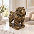 Old English Bulldog Ornament - Bronze handbemalt Wohnzimmer