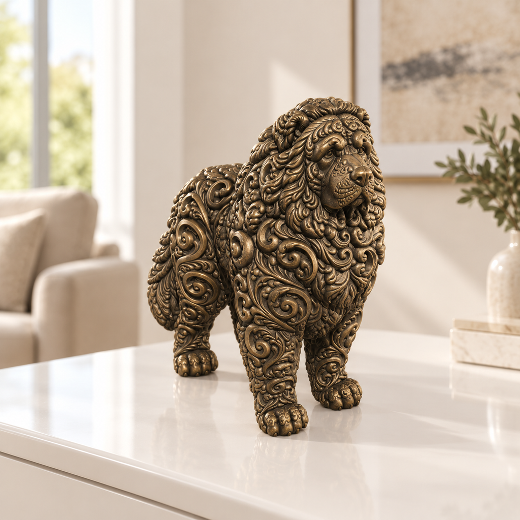 Kaukasischer Owtscharka Ornament - Bronze handbemalt Wohnzimmer