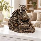 Schatzdrache Ornament - Bronze handbemalt Wohnzimmer