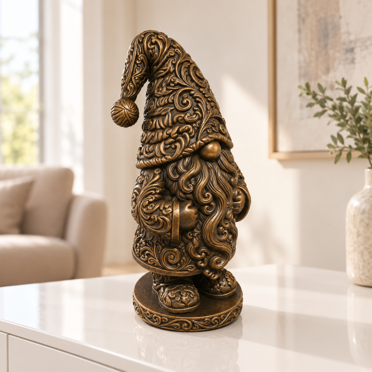 Wichtel Ornament - Bronze handbemalt Wohnzimmer