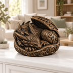Schlafender Drache Ornament - Bronze handbemalt Wohnzimmer