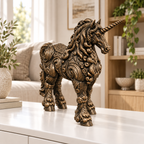 Kaltblut-Einhorn Ornament - Bronze handbemalt Wohnzimmer