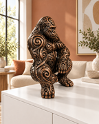Gorilla Ornament - Bronze handbemalt Wohnzimmer