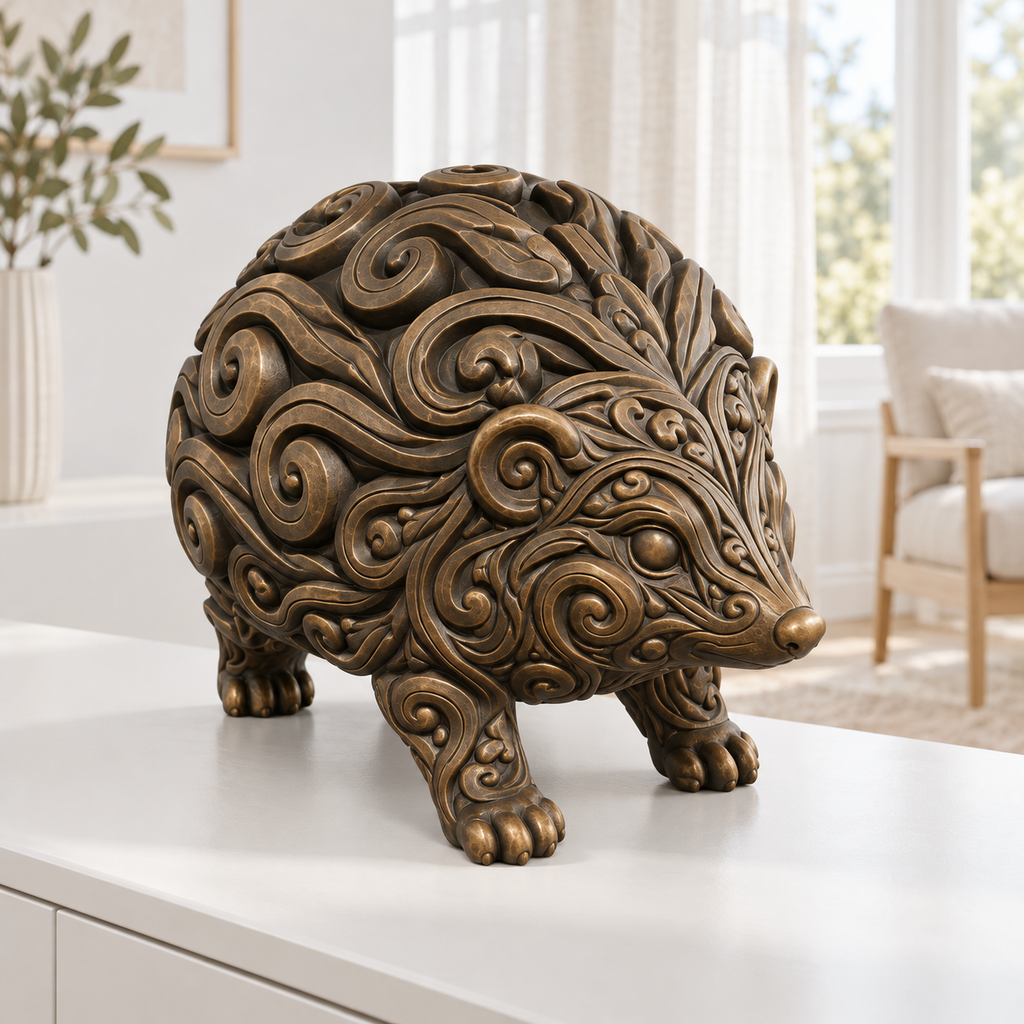 Igel Ornament - Bronze handbemalt Wohnzimmer