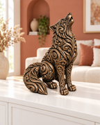 Wolf Ornament - Bronze handbemalt Wohnzimmer