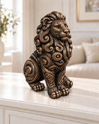 Löwe Ornament - Bronze handbemalt Wohnzimmer