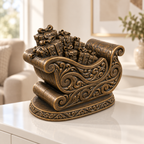 Geschenkschlitten Ornament - Bronze handbemalt Wohnzimmer