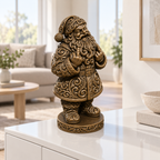Santa mit Doppelfinger Ornament - Bronze handbemalt Wohnzimmer