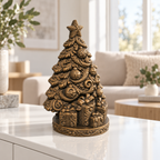 Baum mit Geschenken Ornament - Bronze handbemalt Wohnzimmer