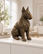 Bullterrier Ornament - Bronze handbemalt Wohnzimmer