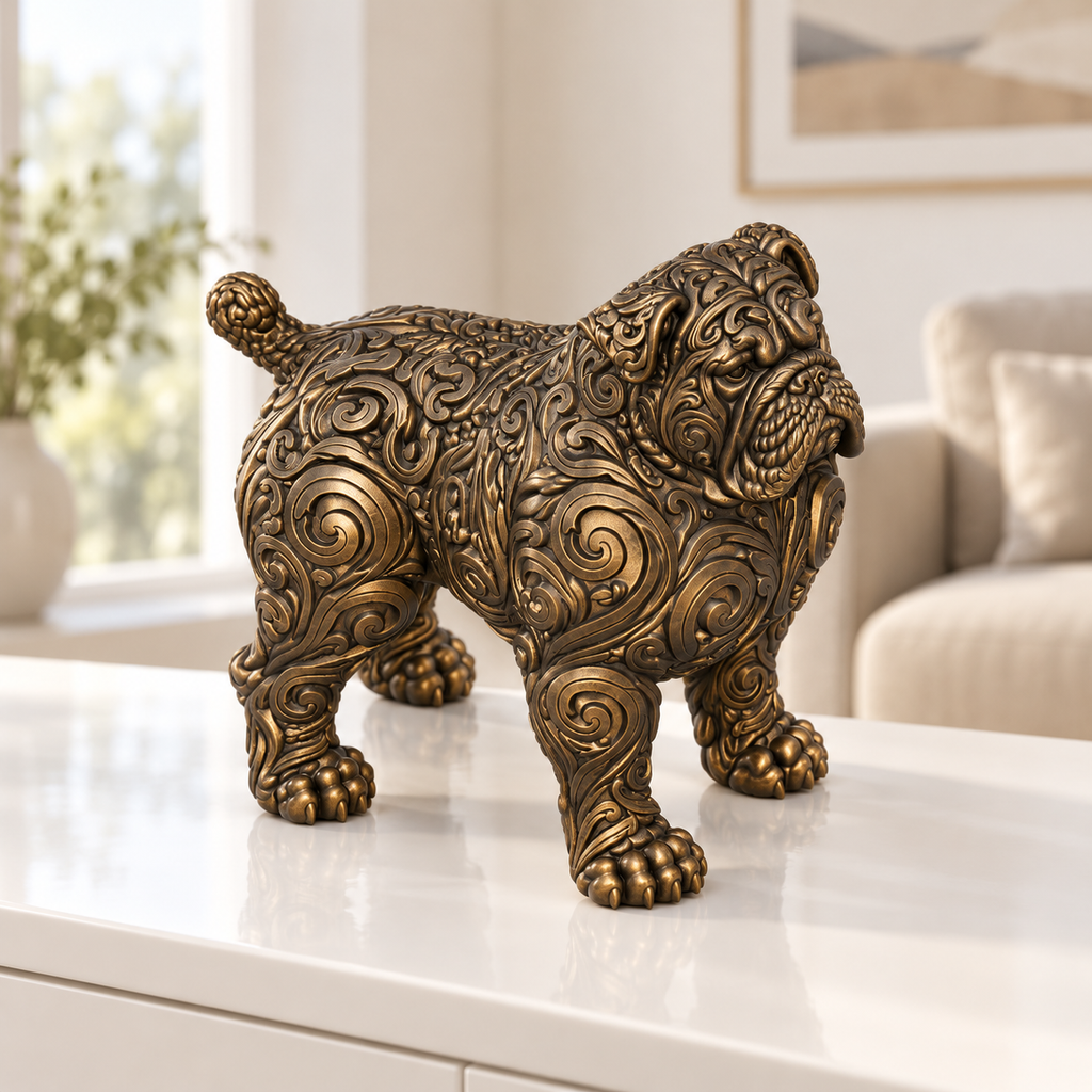 Boerboel Ornament - Bronze handbemalt Wohnzimmer