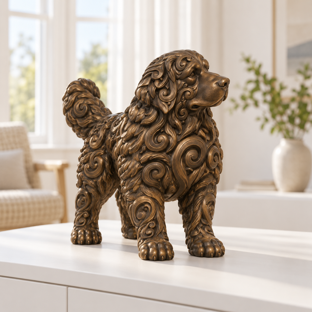 Berner Sennenhund Ornament - Bronze handbemalt Wohnzimmer