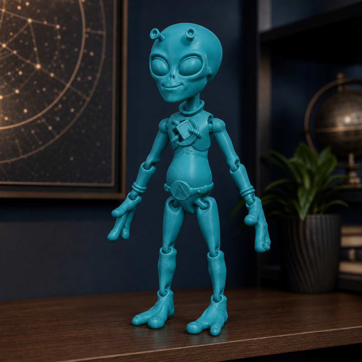 Flexi Alien – bewegliche Sci-Fi Figur mit Brustkern, 23,9 cm FehnFactory