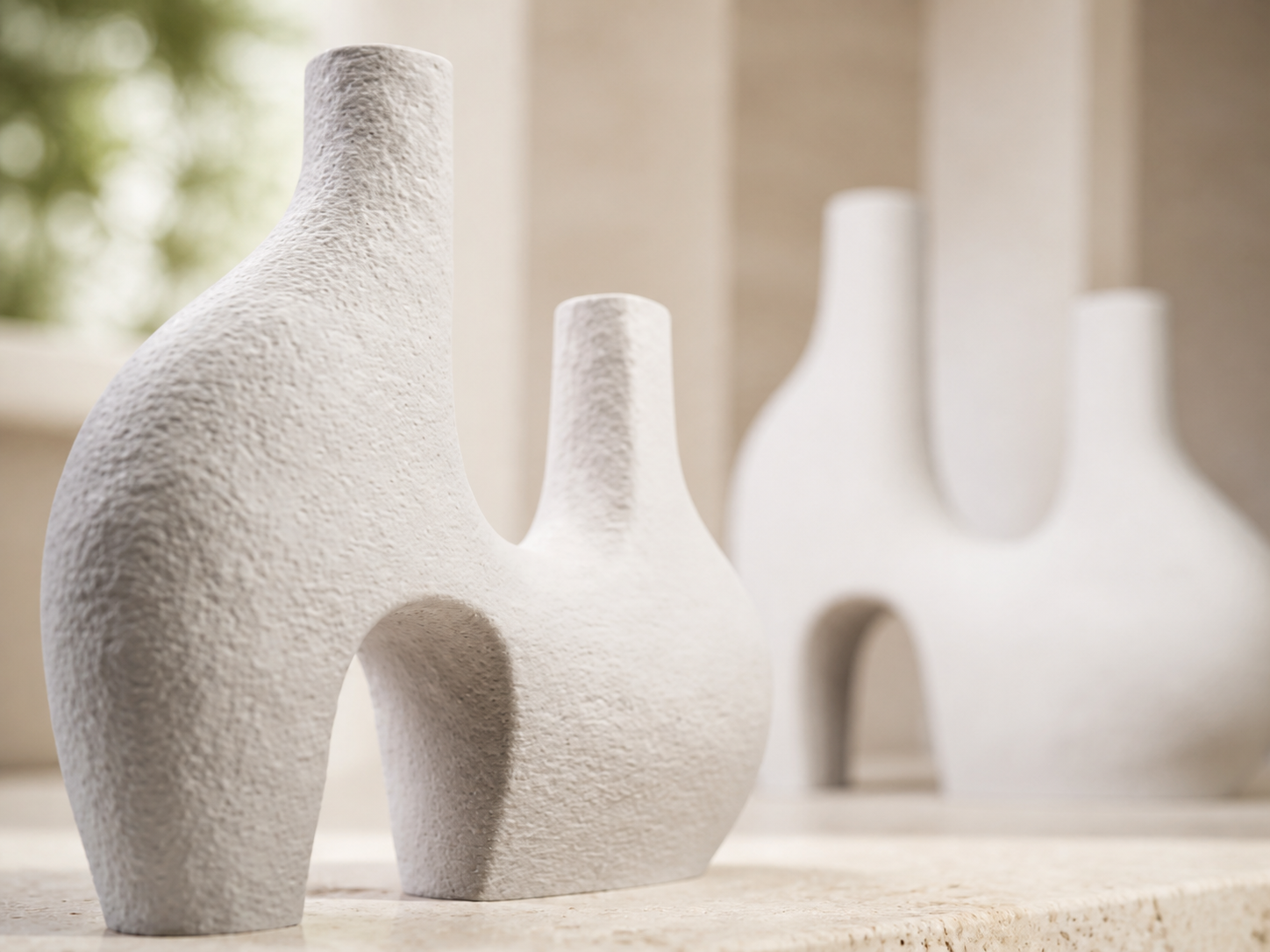 Dual Vase – Skulpturale Trockenblumenvase FehnFactory