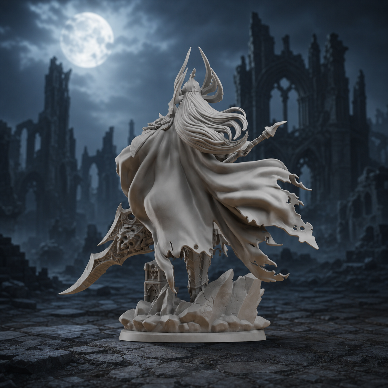 Untote Königin mit Speer – Dark-Fantasy-Statue FehnFactory