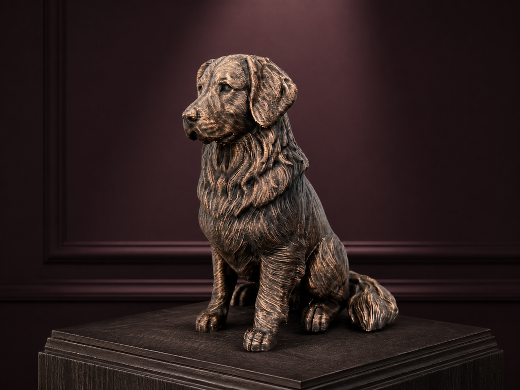 Golden Retriever – detailreiche sitzende Hundefigur | Geschenk für Hundefans | Made in Germany Fehn-factory.de