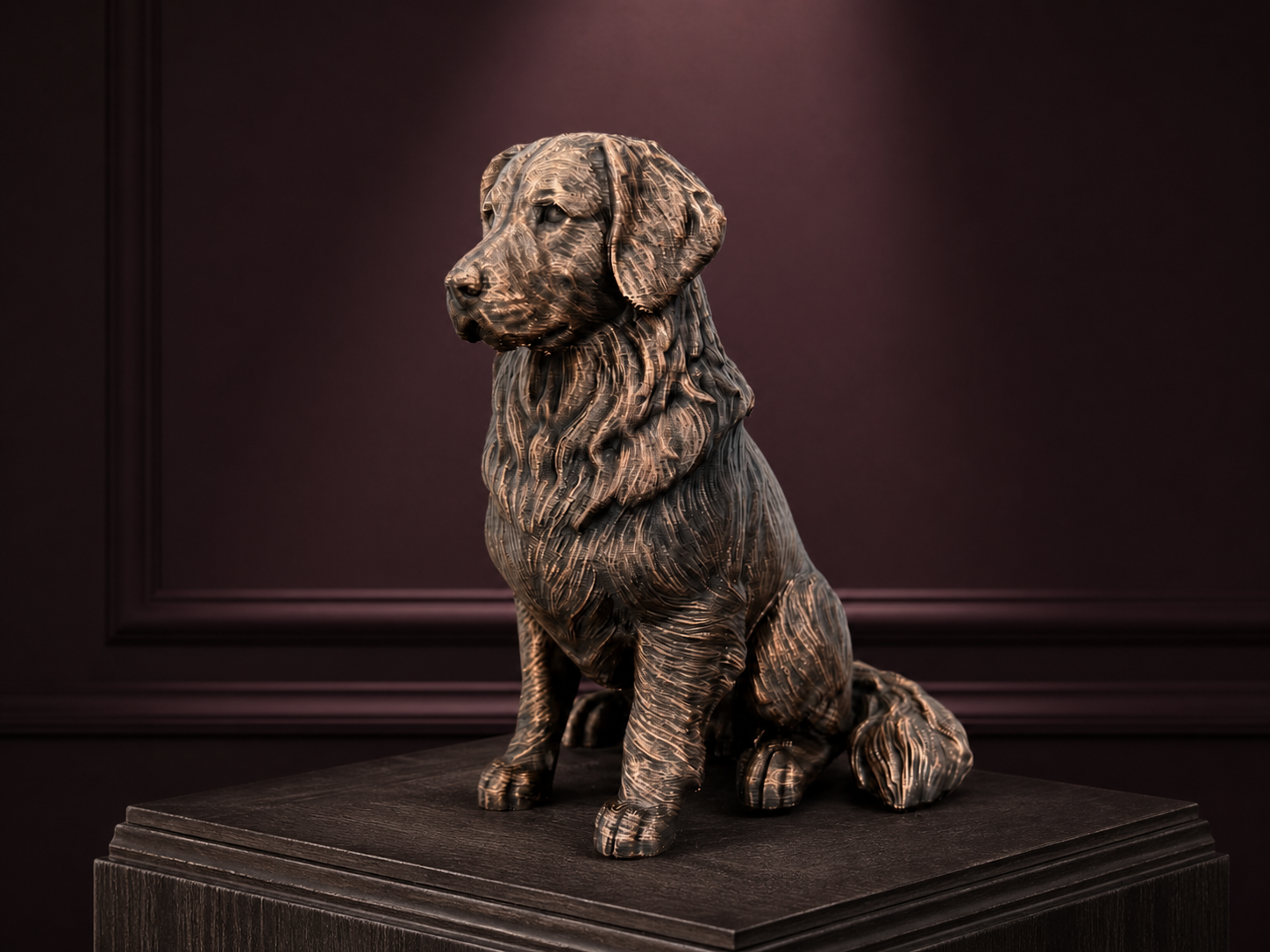 Golden Retriever – detailreiche sitzende Hundefigur | Geschenk für Hundefans | Made in Germany Fehn-factory.de