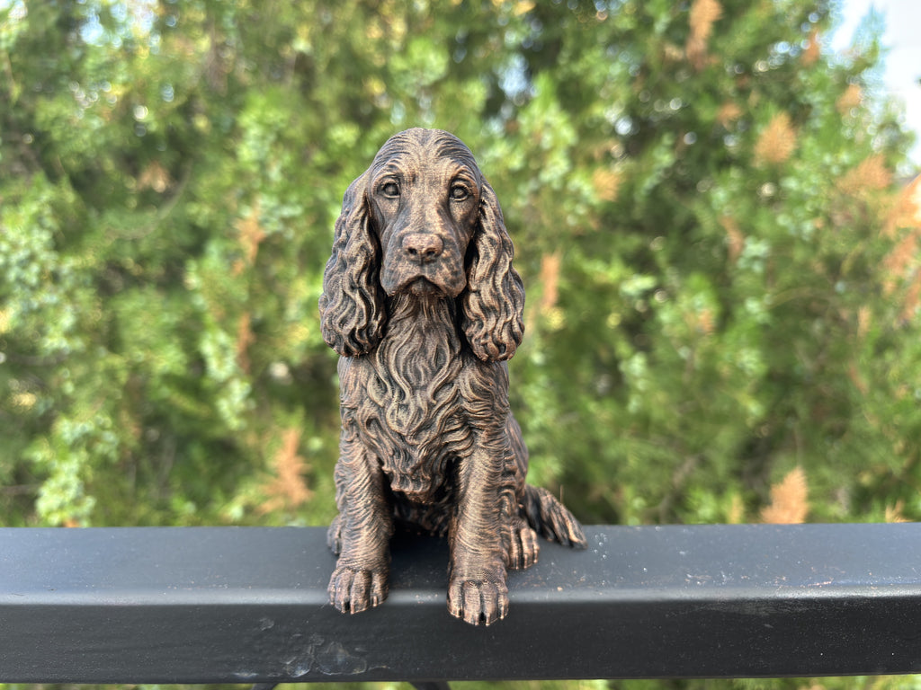 Cocker Spaniel – detailreiche sitzende Hundefigur | Geschenk für Spaniel-Fans | Made in Germany Fehn-factory.de