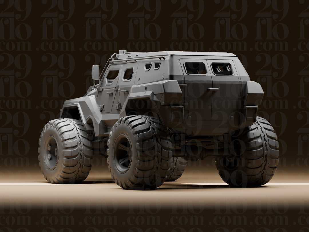 Gepanzerter Offroad-SUV – freistehendes Fahrzeugmodell FehnFactory