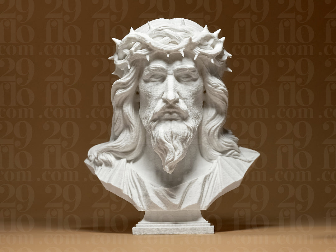 Jesus-Christus-Büste mit Dornenkrone – Christliche Skulptur FehnFactory