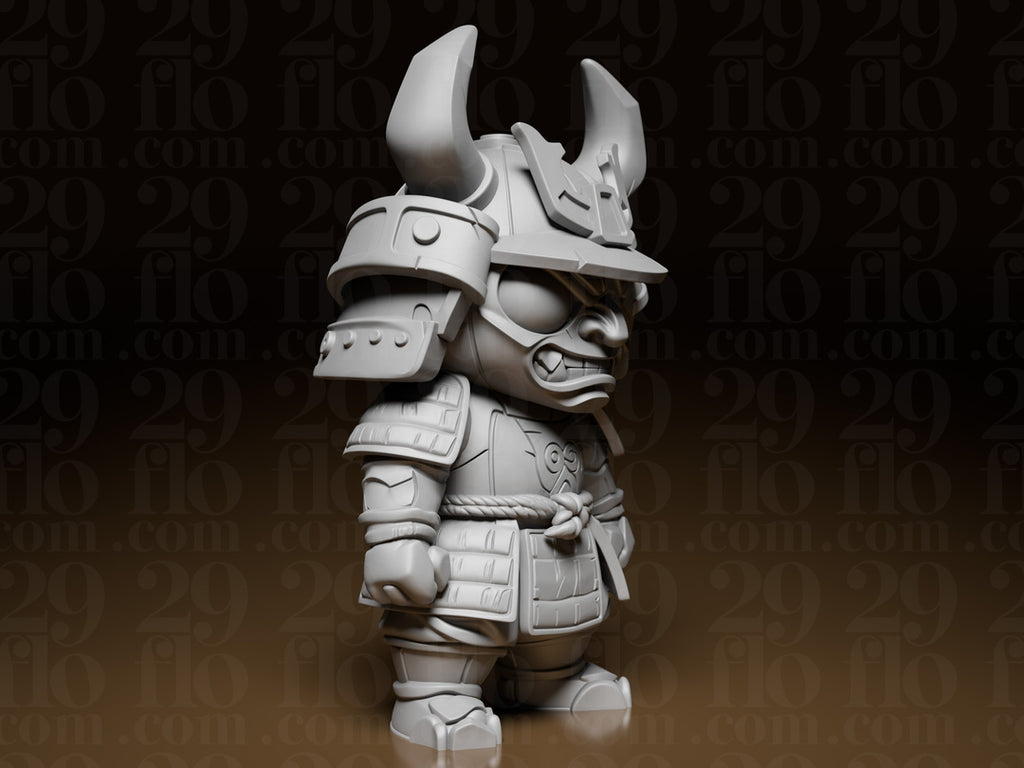 Mini-Samurai-Figur – Gehörnter Kabuto-Helm FehnFactory