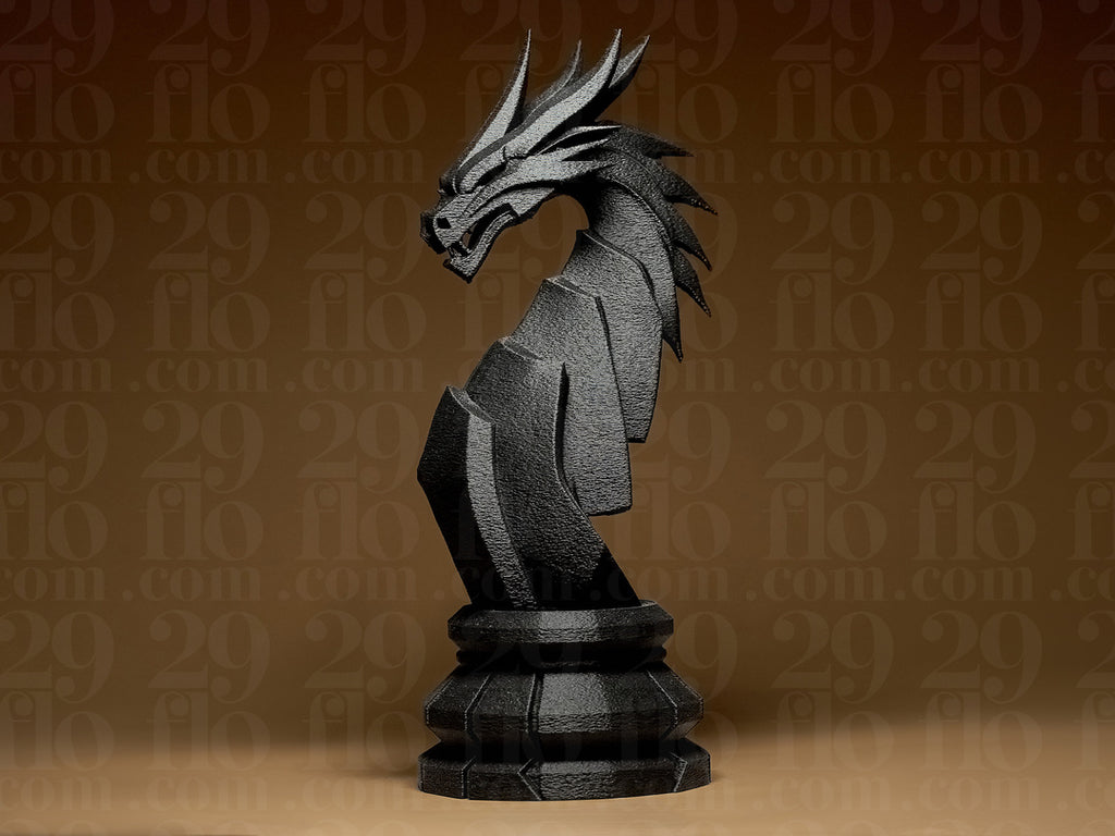 Geometrische Drachenstatuette – Moderner Fantasy-Drache FehnFactory