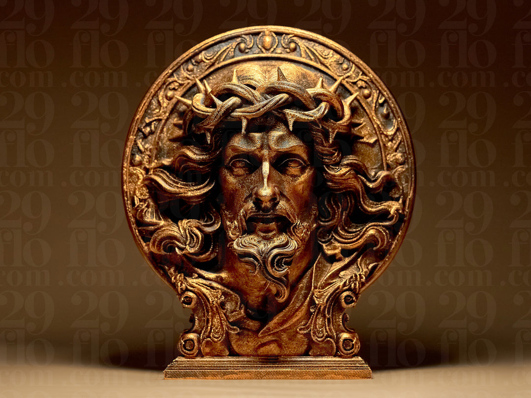 Jesus-Porträtrelief – Freistehende Christus-Skulptur FehnFactory