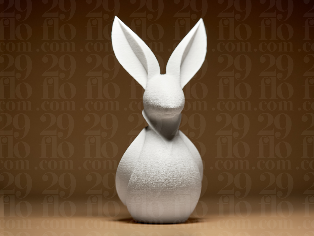 Moderne Hasenfigur – Minimalistische Skulptur FehnFactory
