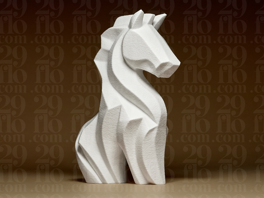 Moderne Ponyfigur – Geometrische Pferde-Skulptur FehnFactory