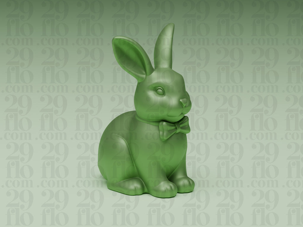 Hase mit Schleife – Sitzende Hasenfigur FehnFactory