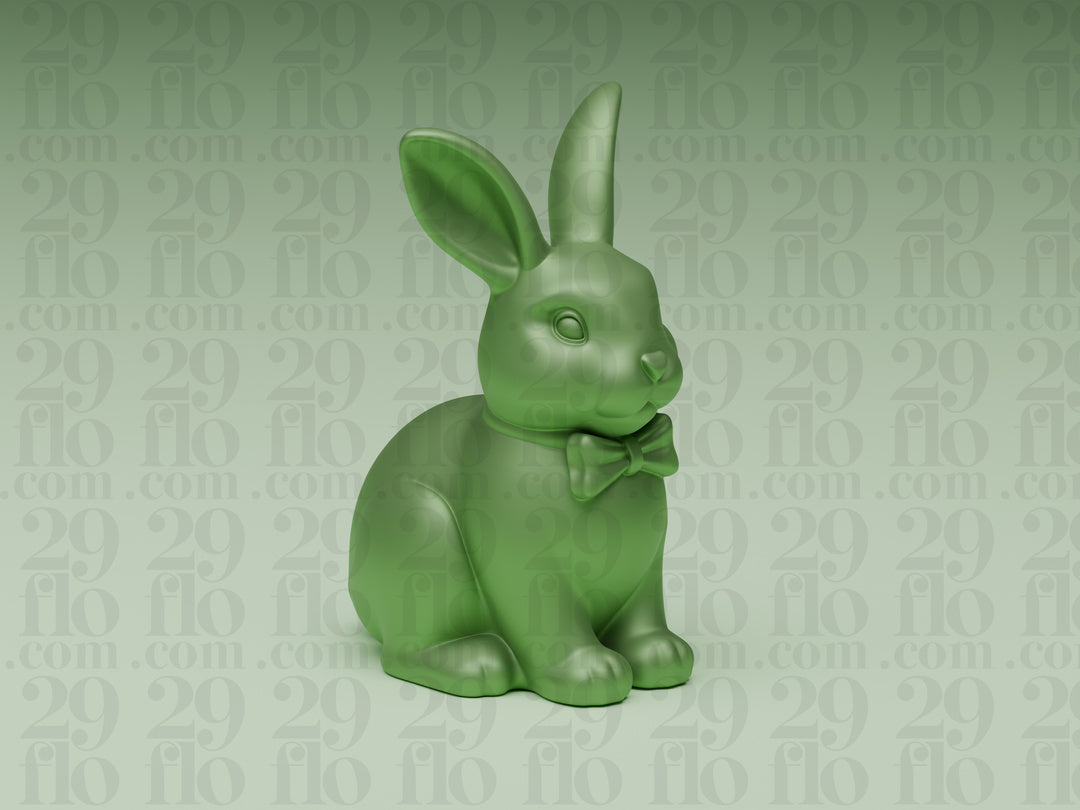 Hase mit Schleife – Sitzende Hasenfigur FehnFactory