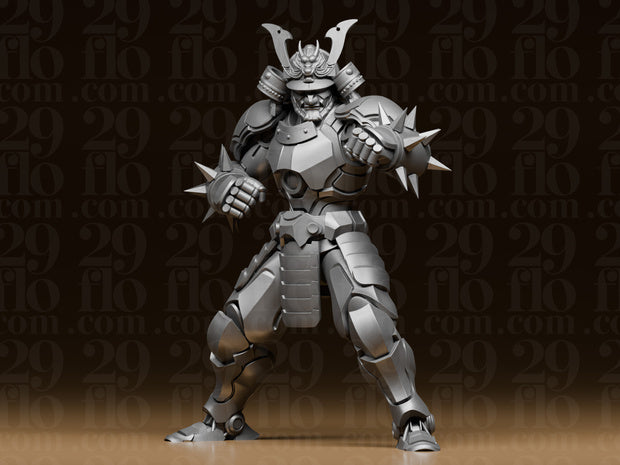 4 Mech-Samurai – Cyberpunk Krieger Figuren-Set FehnFactory